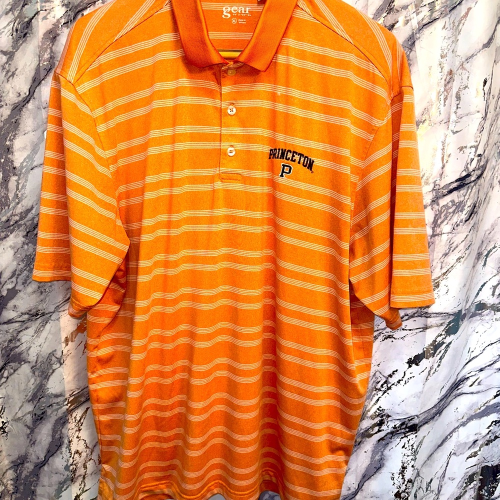 Vintage Gear For Sports Princeton University Tigers Orange DriFit Golf Shirt XL